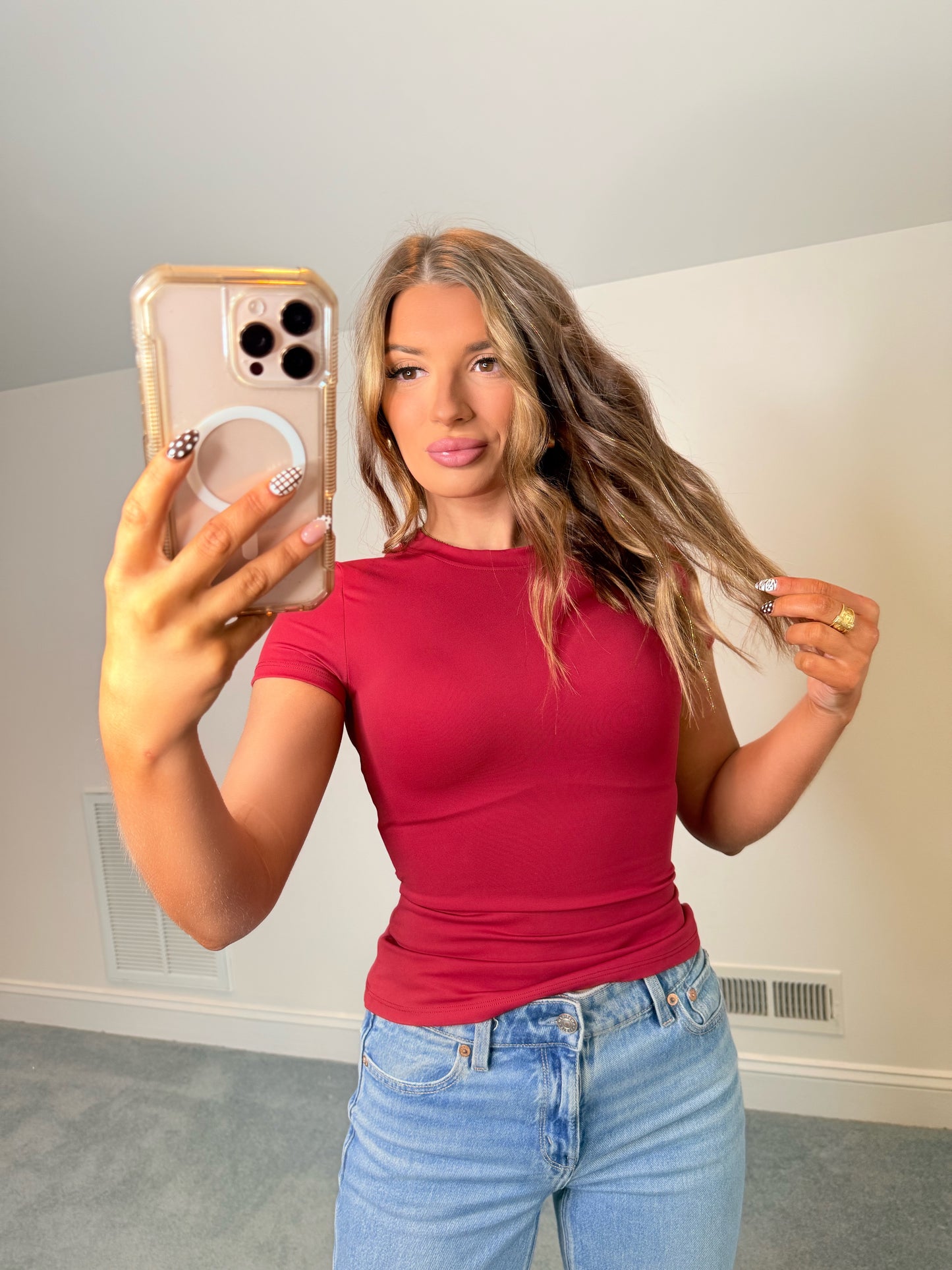 Cherry Red Smooth Tee