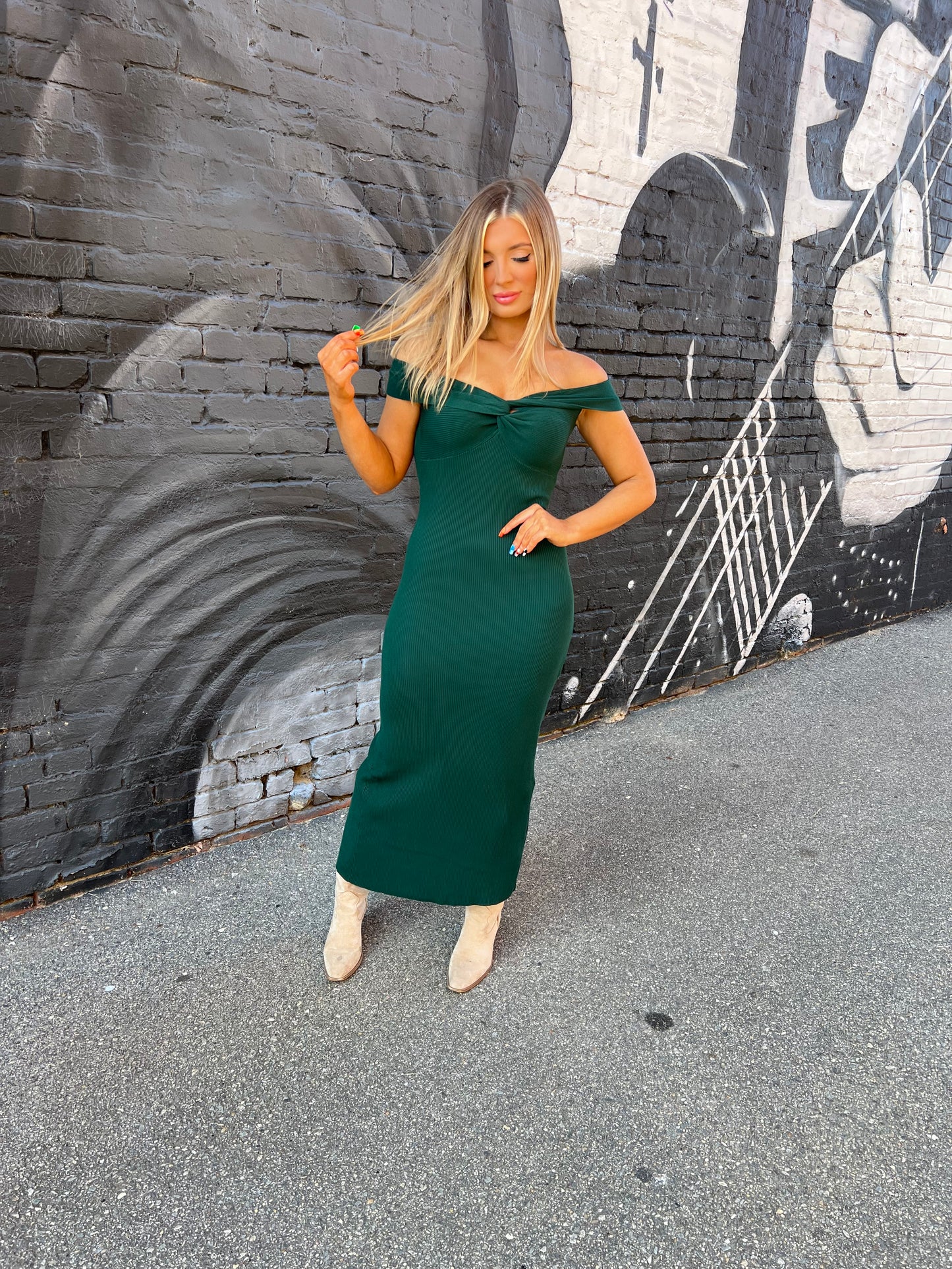 Gorgeous Green Sweater Dress