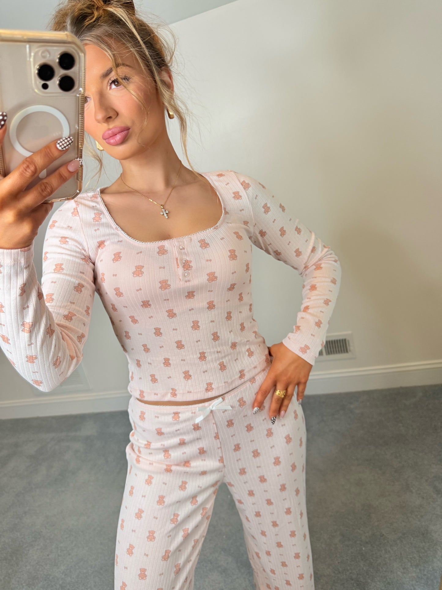 Teddy Bear Cozy PJ set