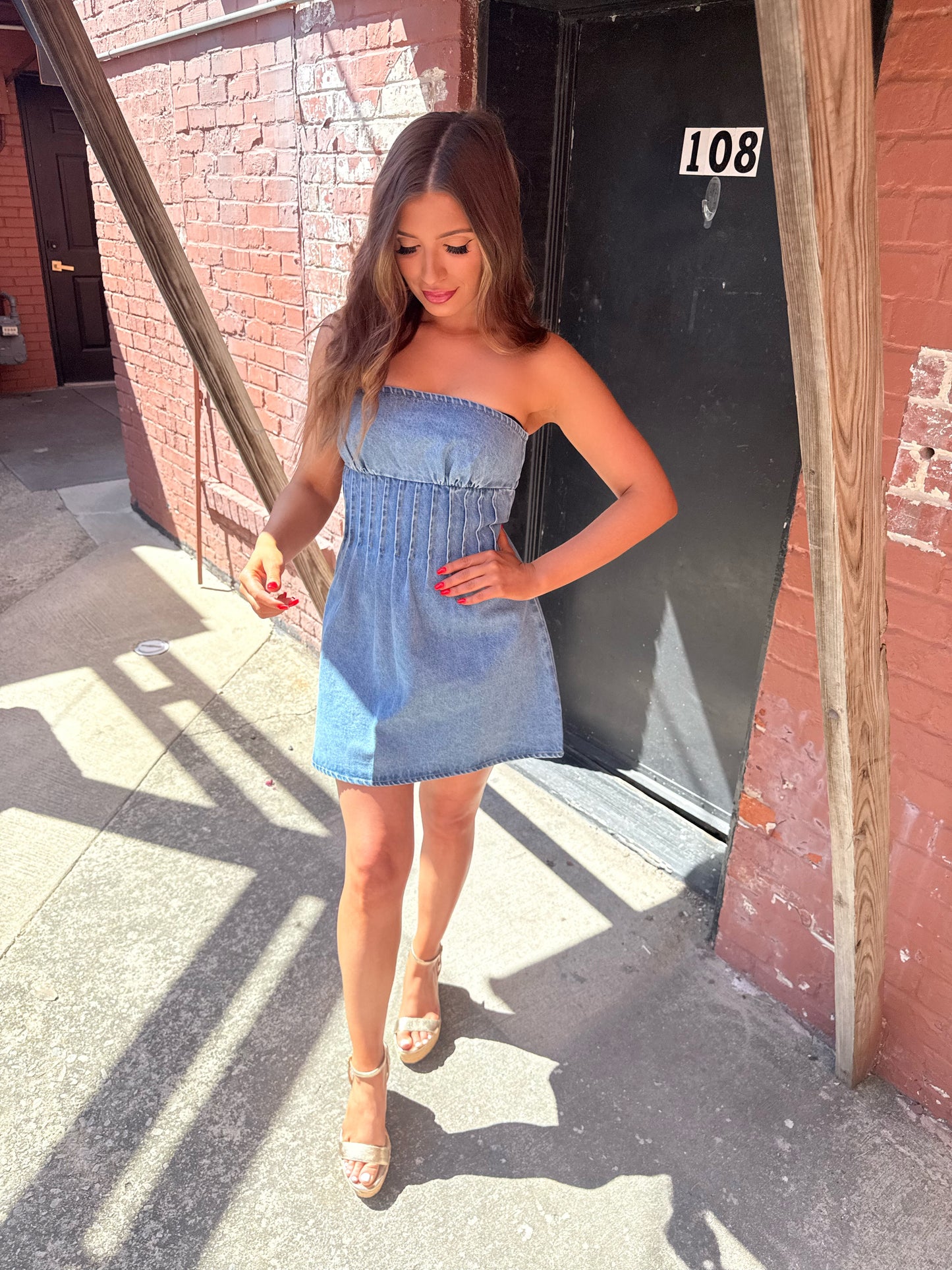 The Megan Denim Dress