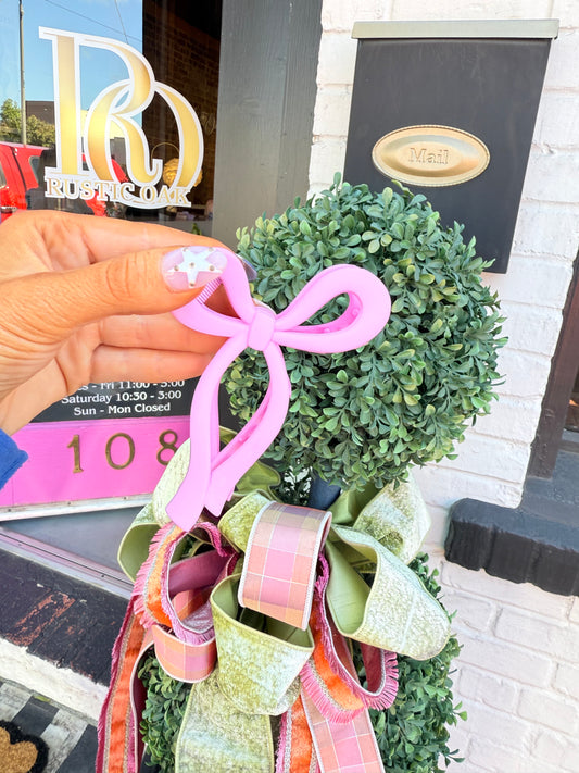Pink Bow Clawclip