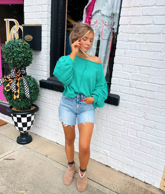 Effortless Top in Kelly Green