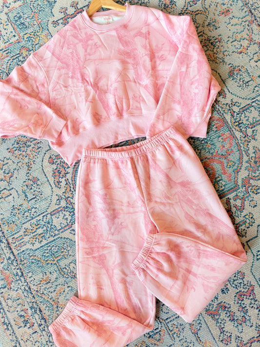 Pink Camo Jogger Sweatpants