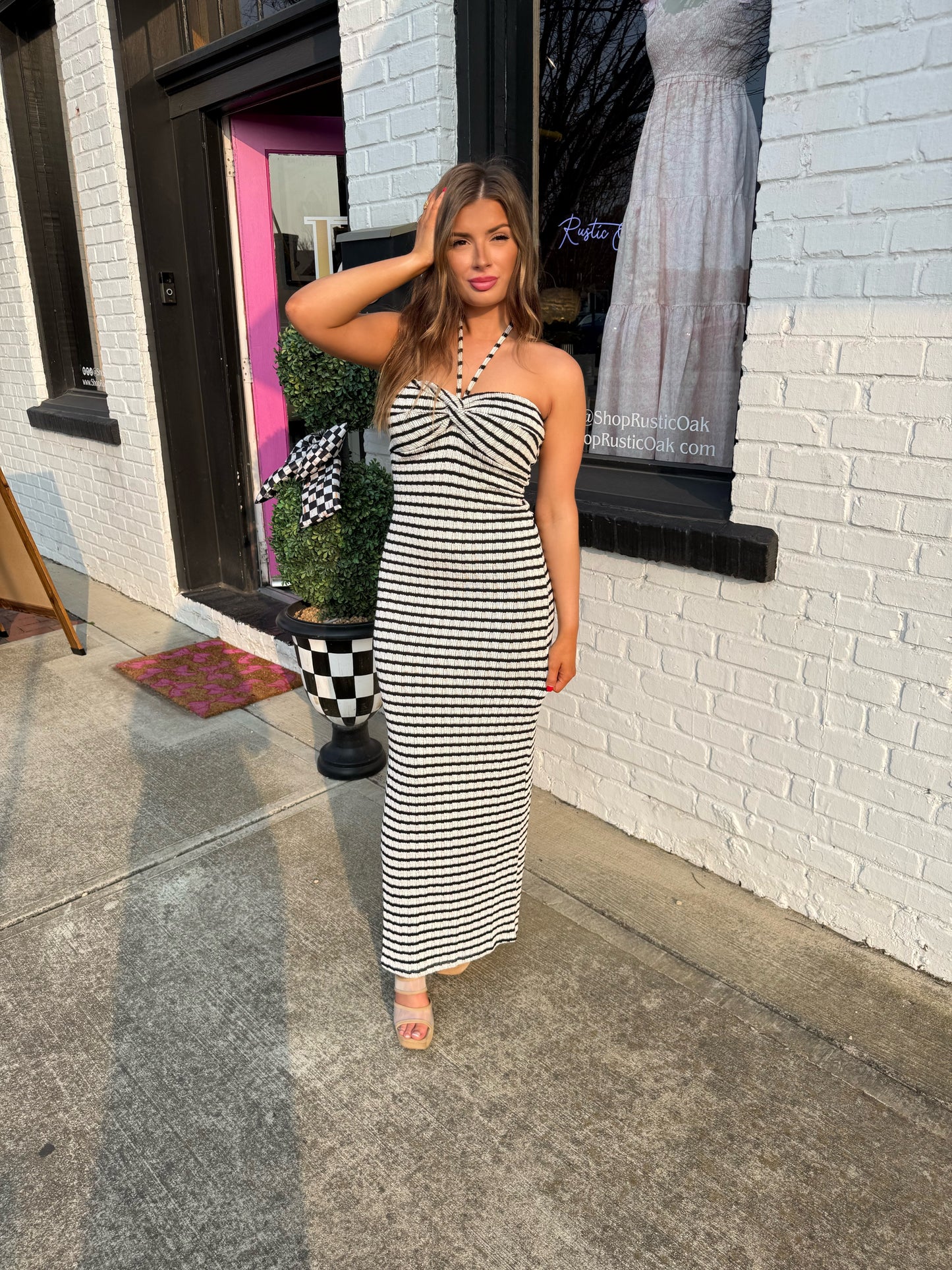 Stella Striped Midi Dress