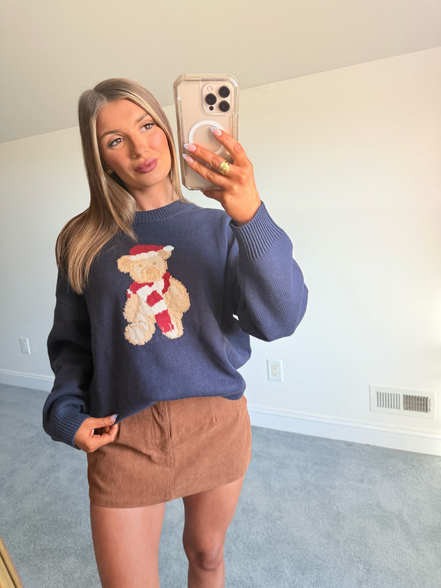 Santa Teddy Bear Sweater