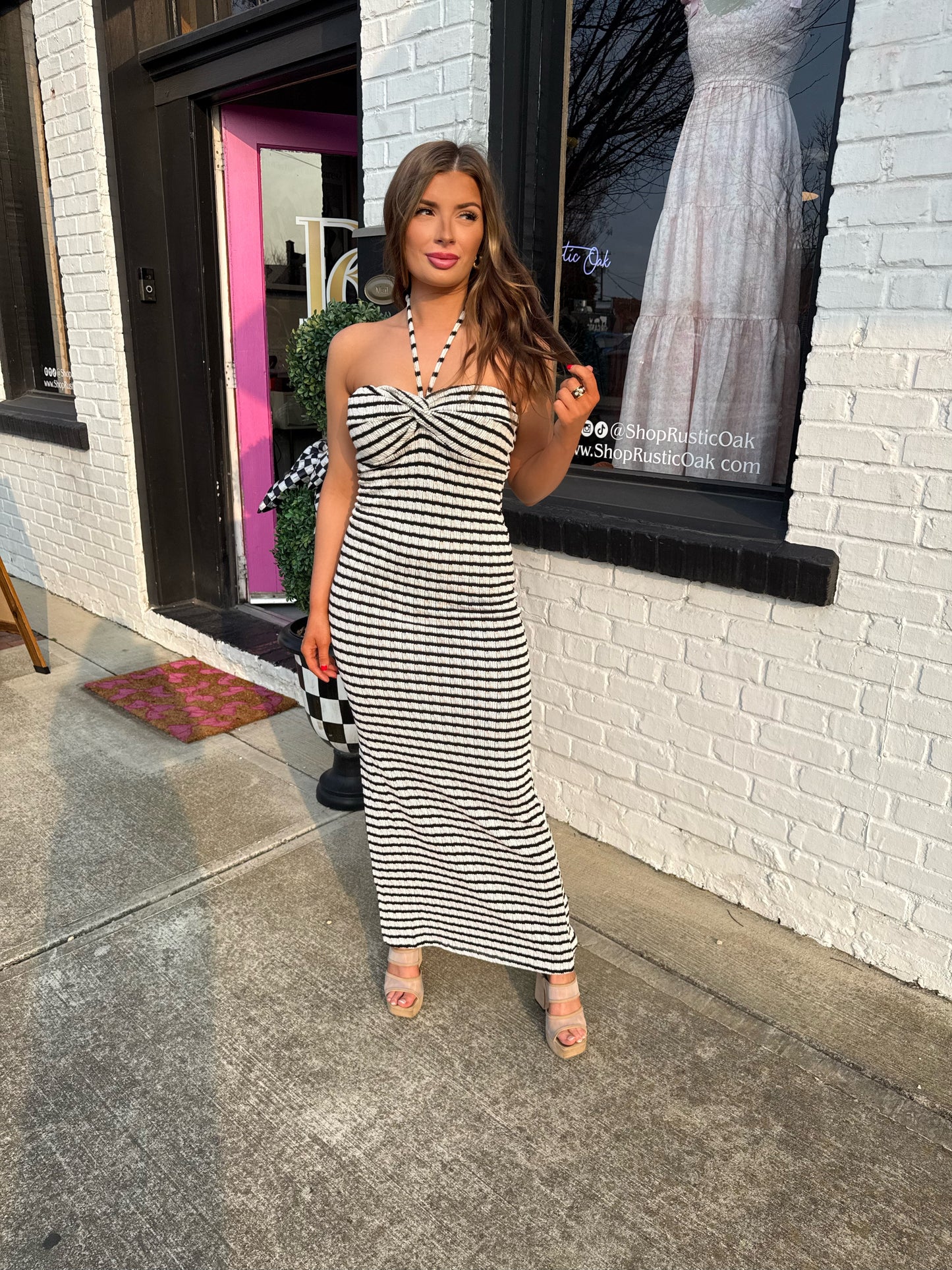 Stella Striped Midi Dress