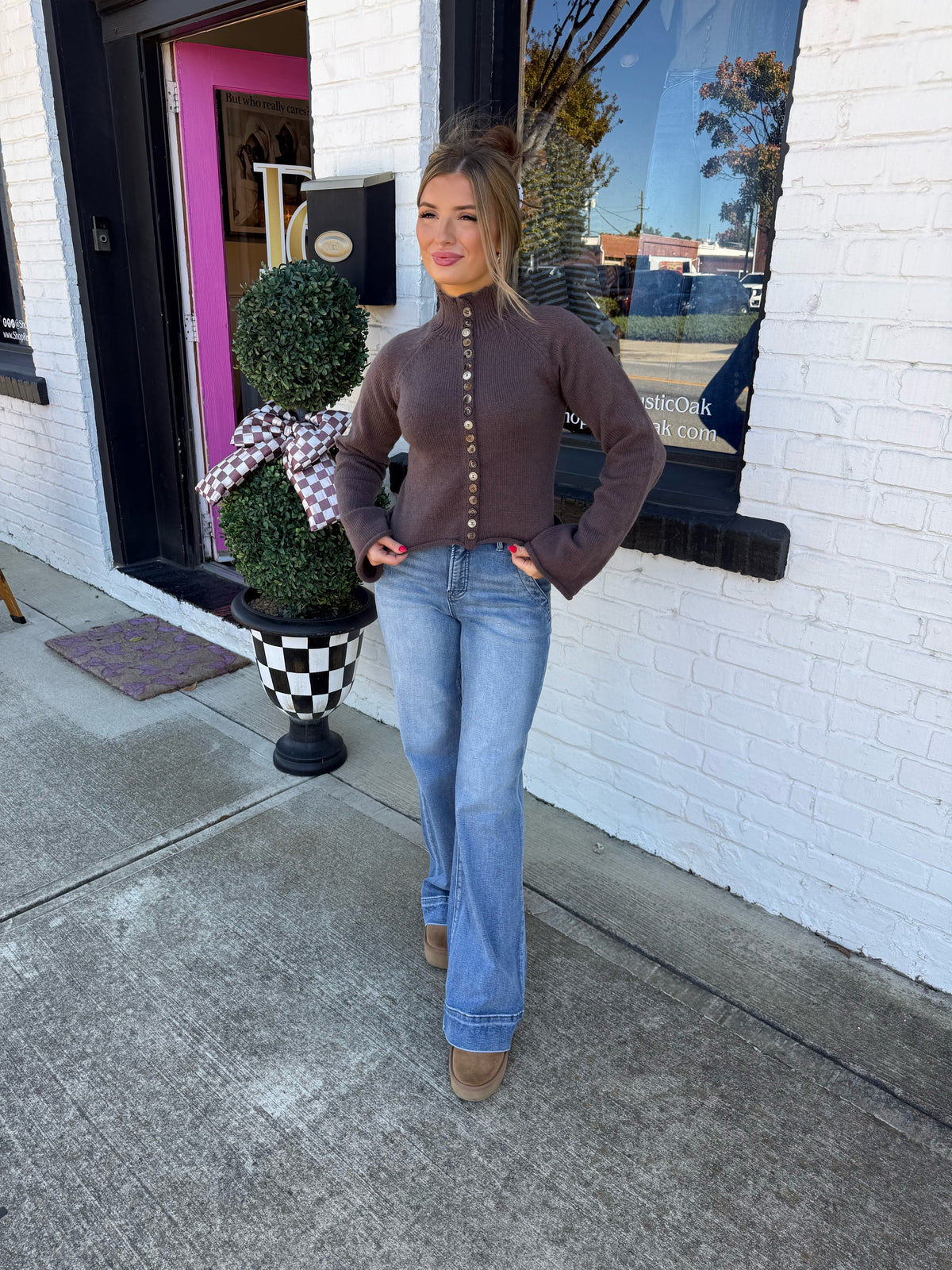 The Brownie Batter Knit Top