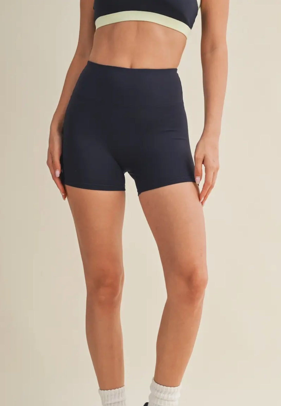 Navy Biker Shorts