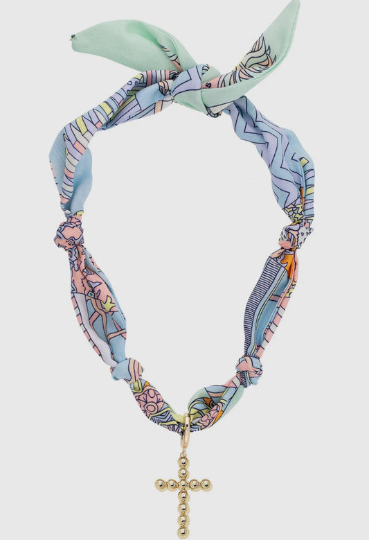 Cross Scarf Necklace