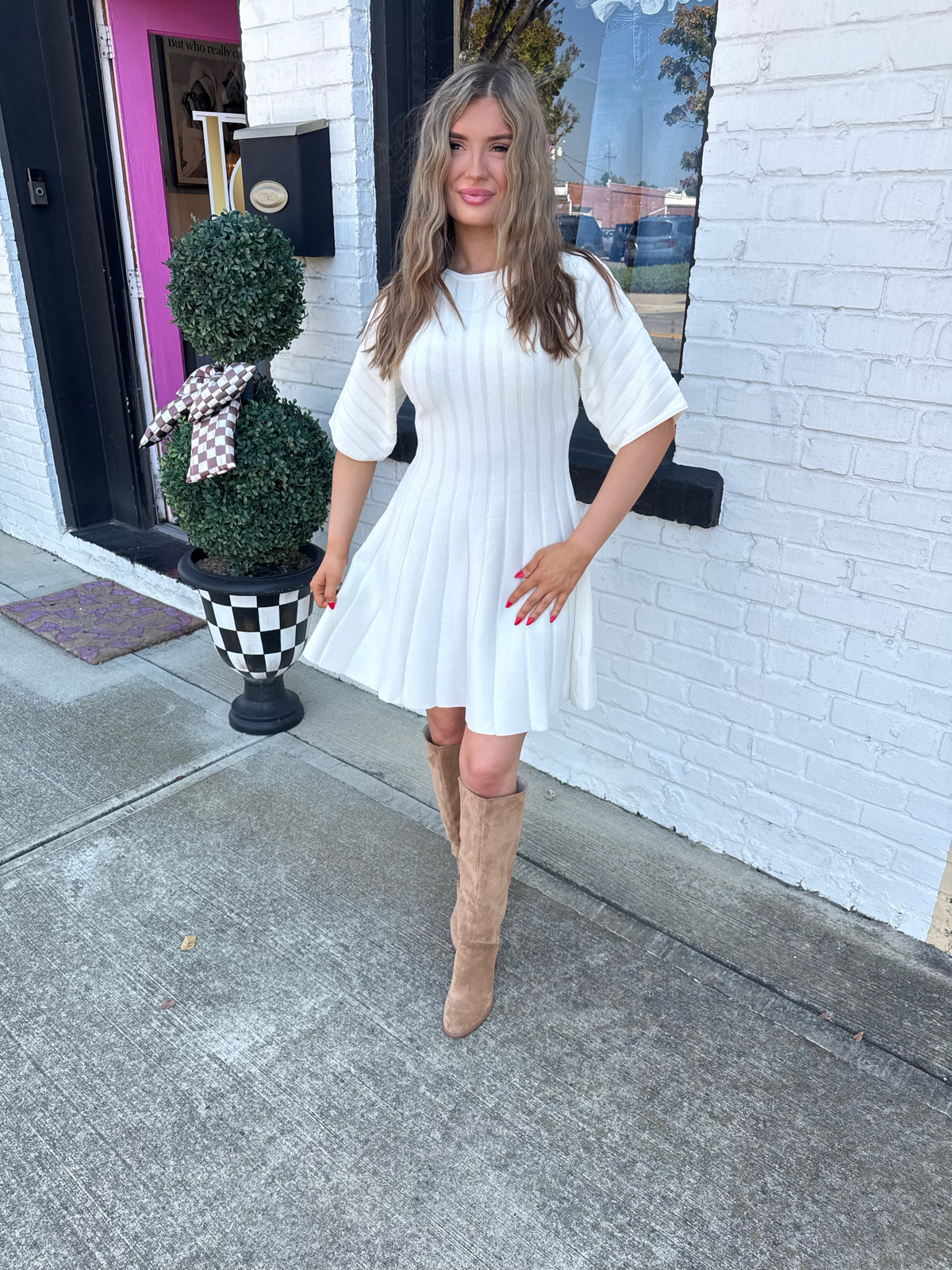 The Cozy Cream Dress