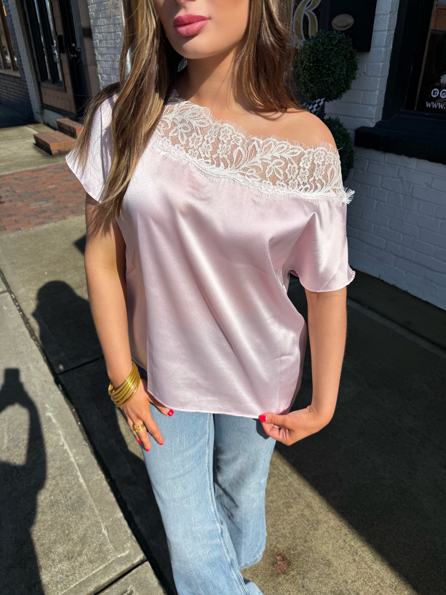 Pink Satin Blouse