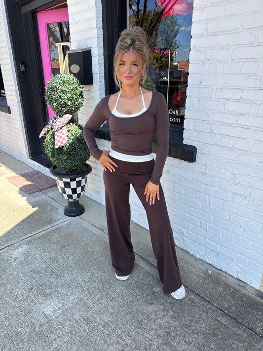 Chocolate Wide Leg Pants