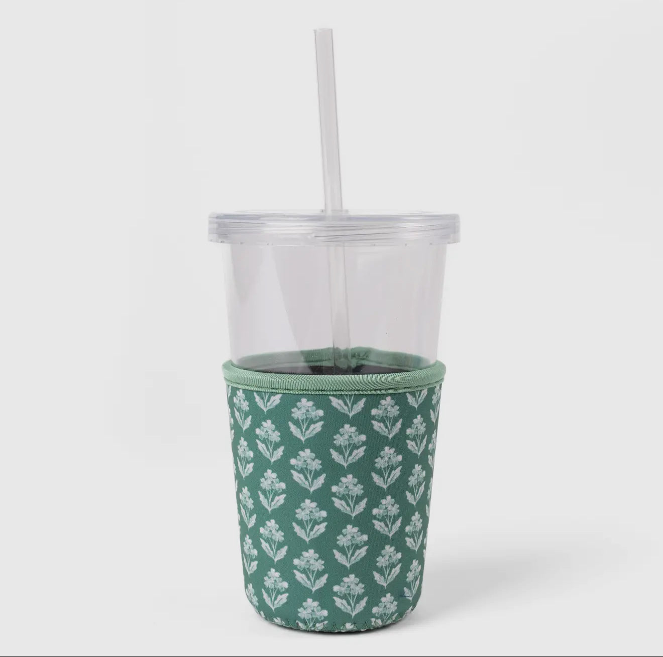 Green Floral Drink Sleeve