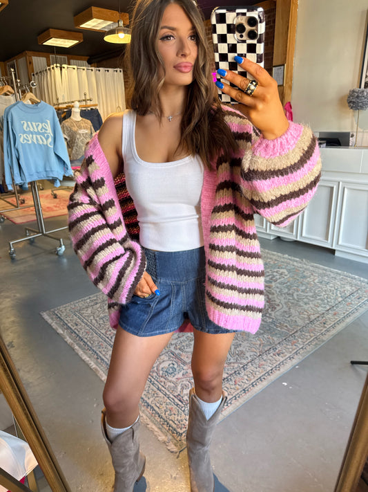 Chocolate Covered Strawberry Cardigan
