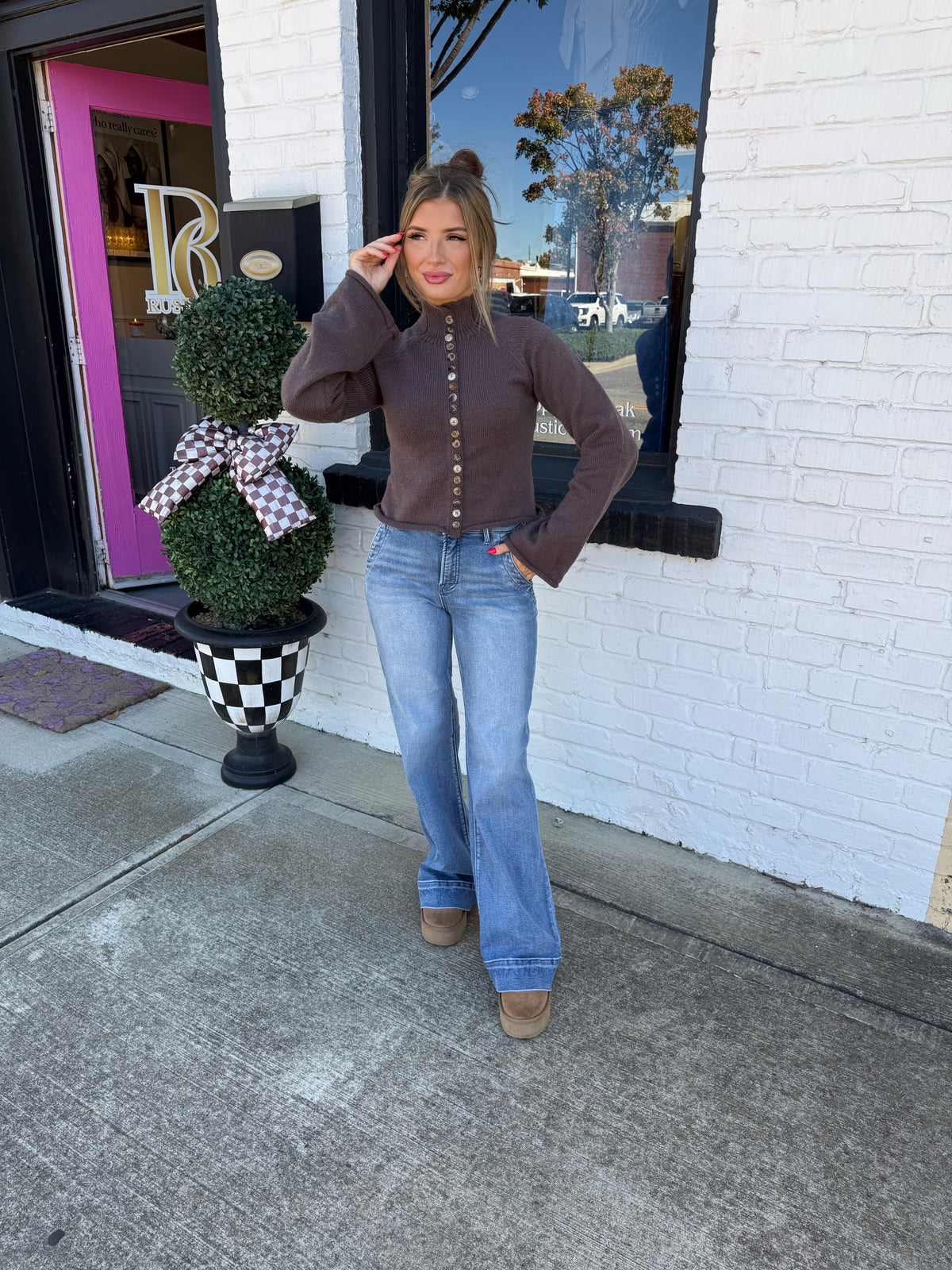 The Brownie Batter Knit Top