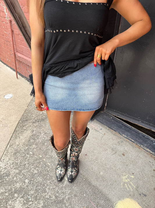 Denim Skort
