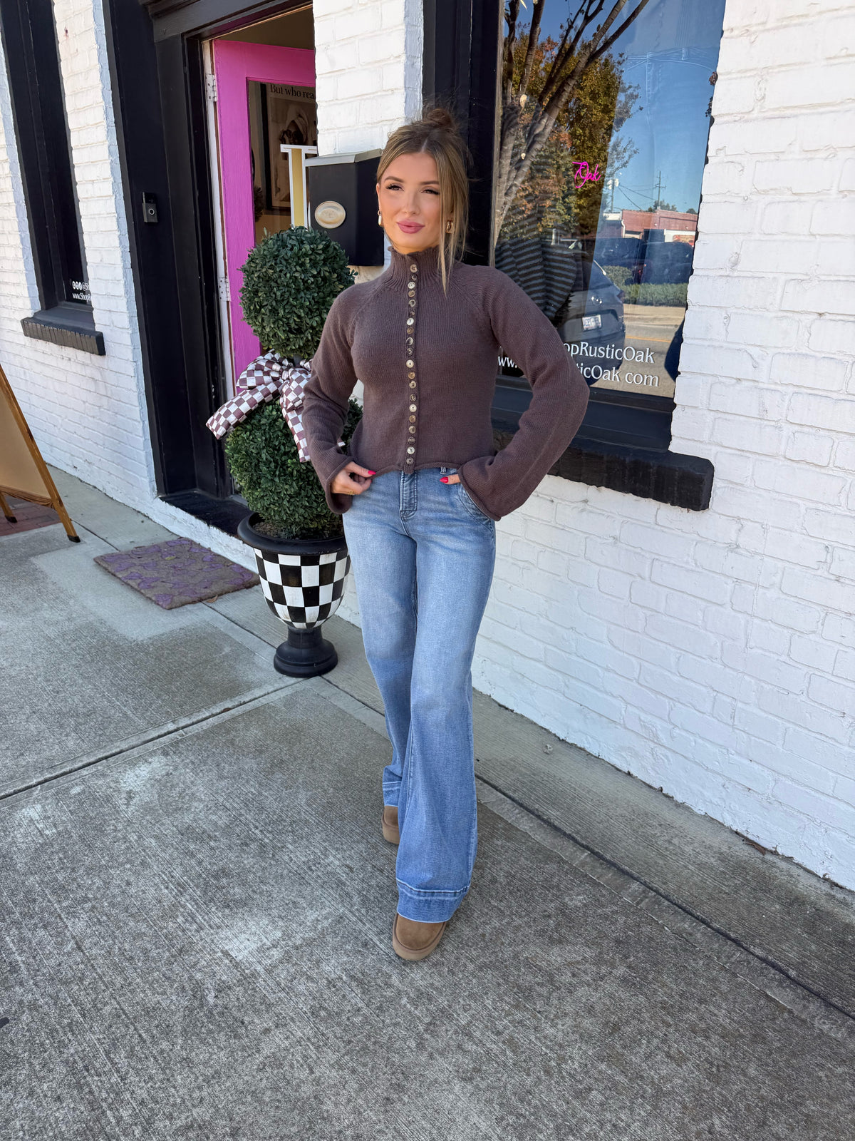 The Brownie Batter Knit Top