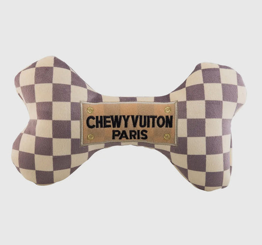 Chewy Vuiton Checker Bone