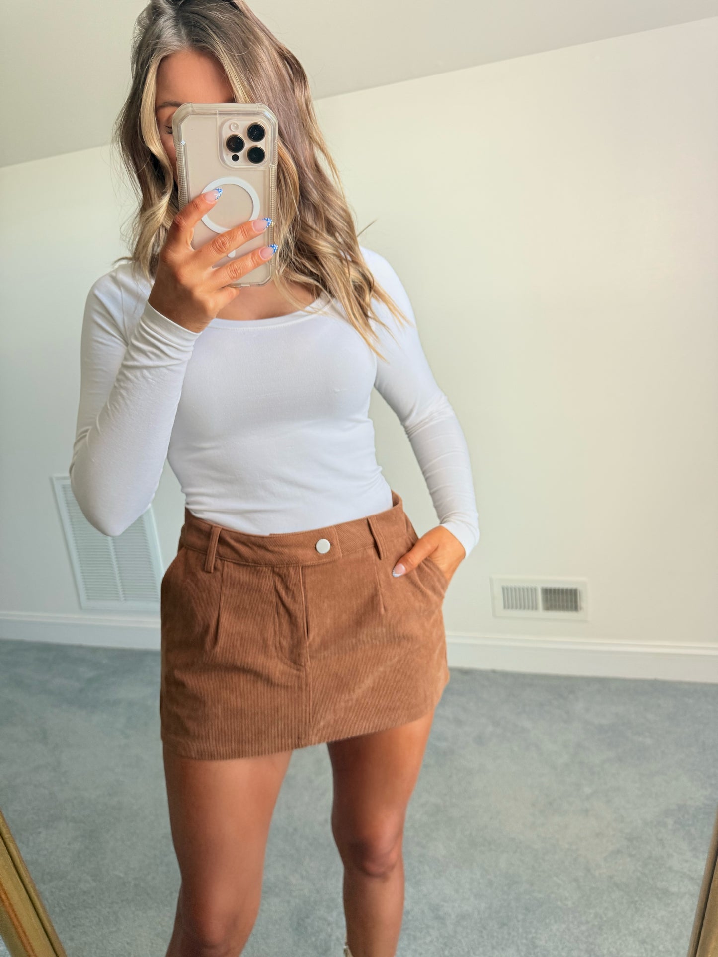 Corduroy Cinnamon Skort