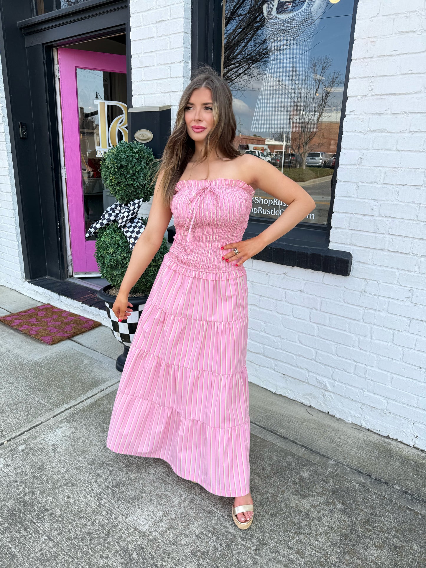 The Strawberry Tiered Maxi Dress