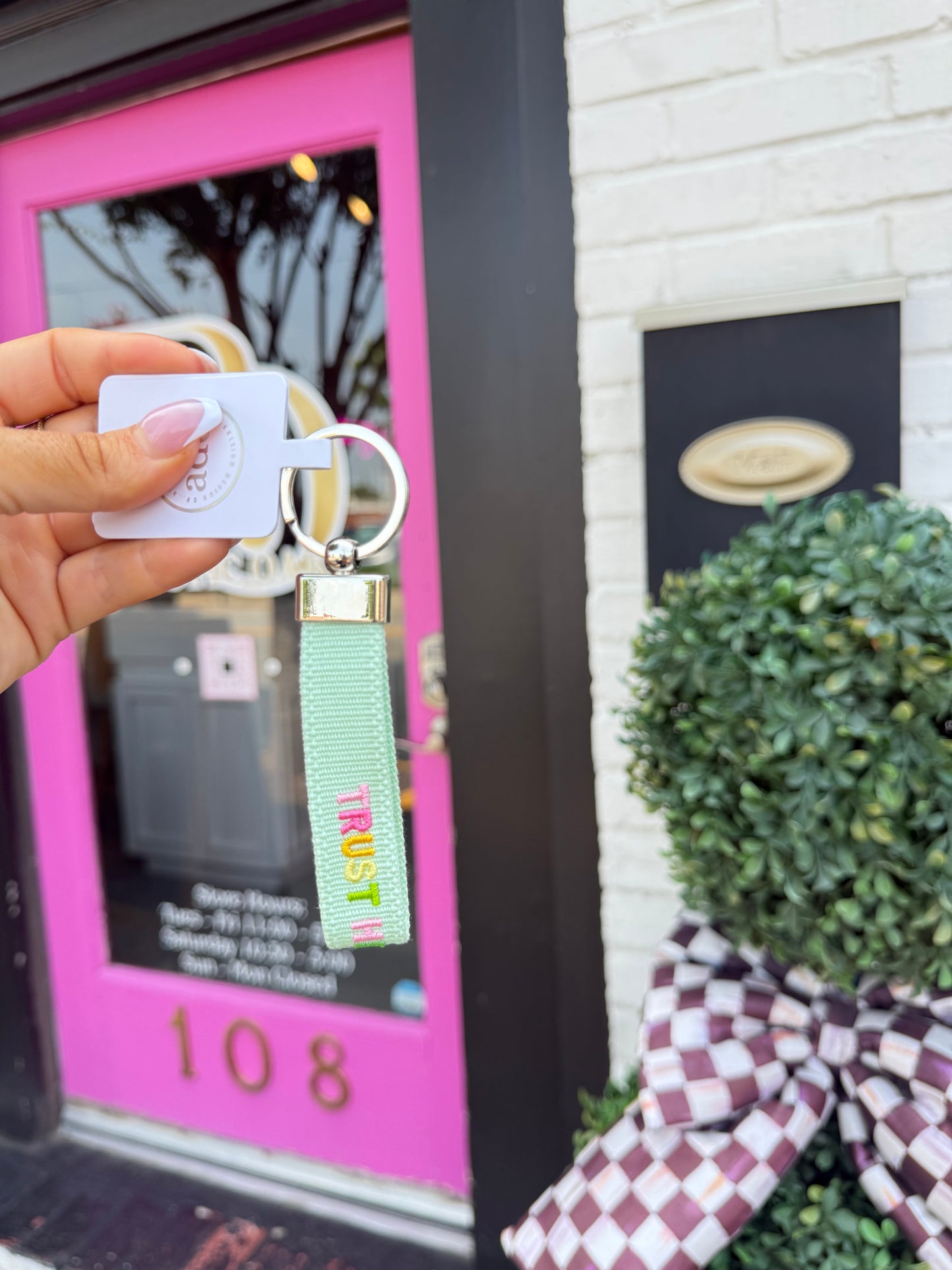 Trust His Timing Keychain