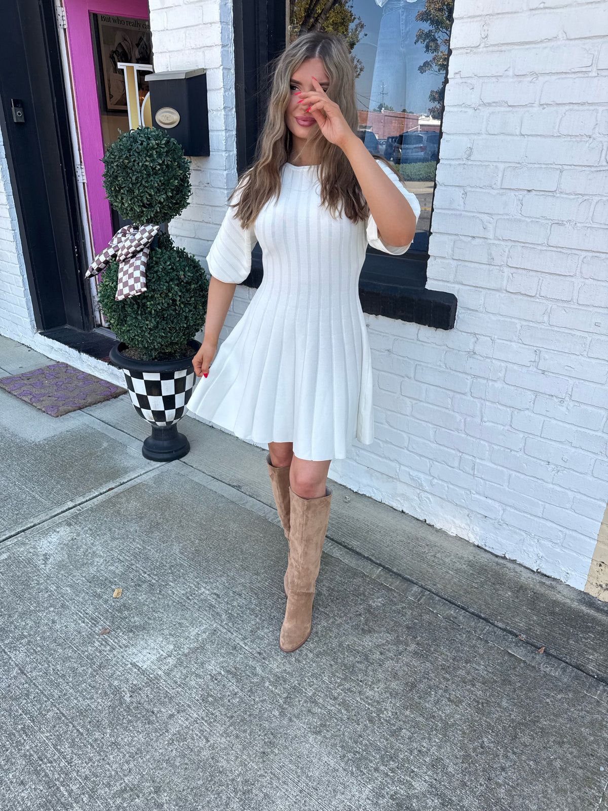The Cozy Cream Dress
