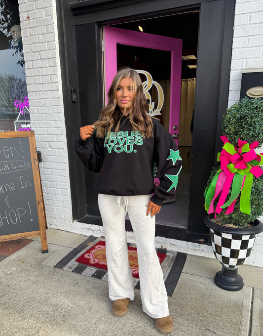 Jesus Loves You Star hoodie