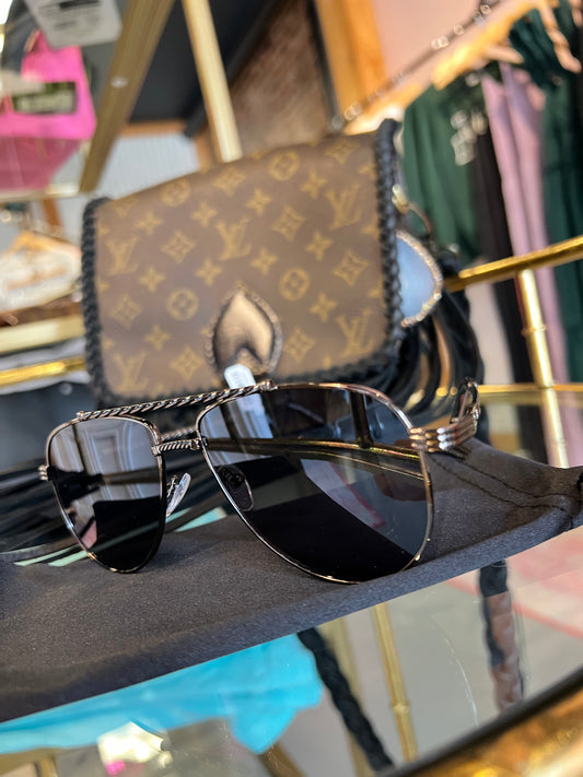 Vintage Gun Metal Sunglasses