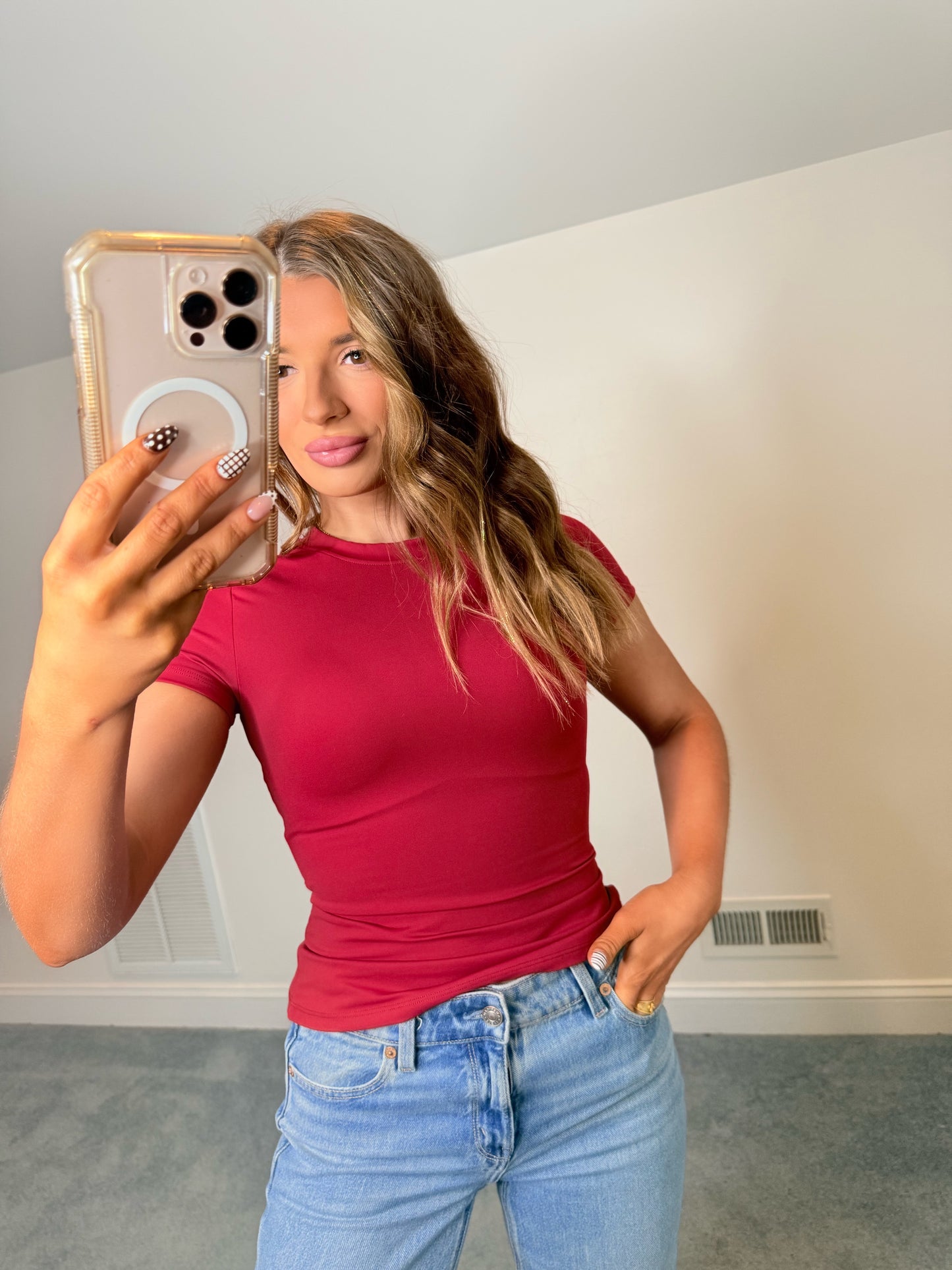 Cherry Red Smooth Tee