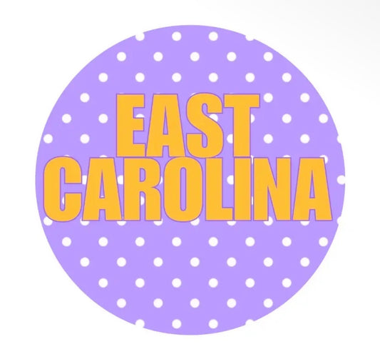 East Carolina Polka Dot Button