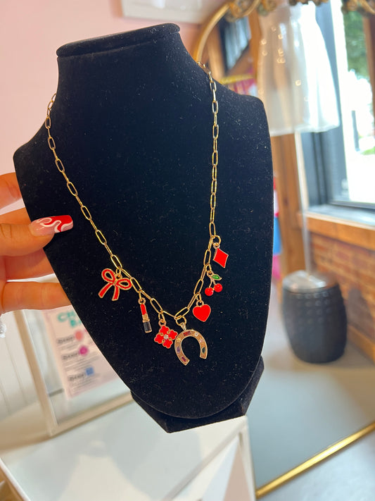 Loving Red Charm Necklace