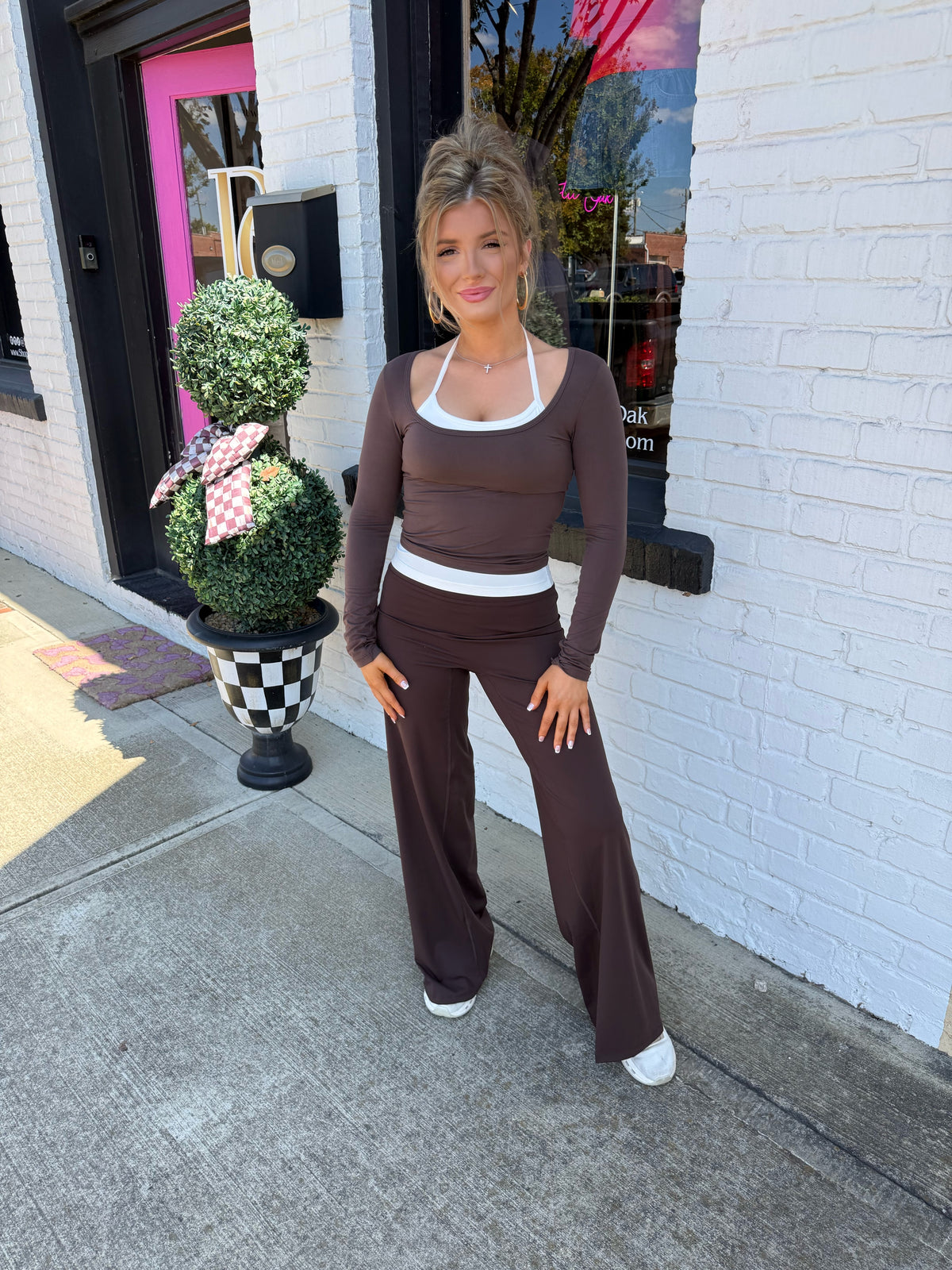 Chocolate Layered Long-Sleeve
