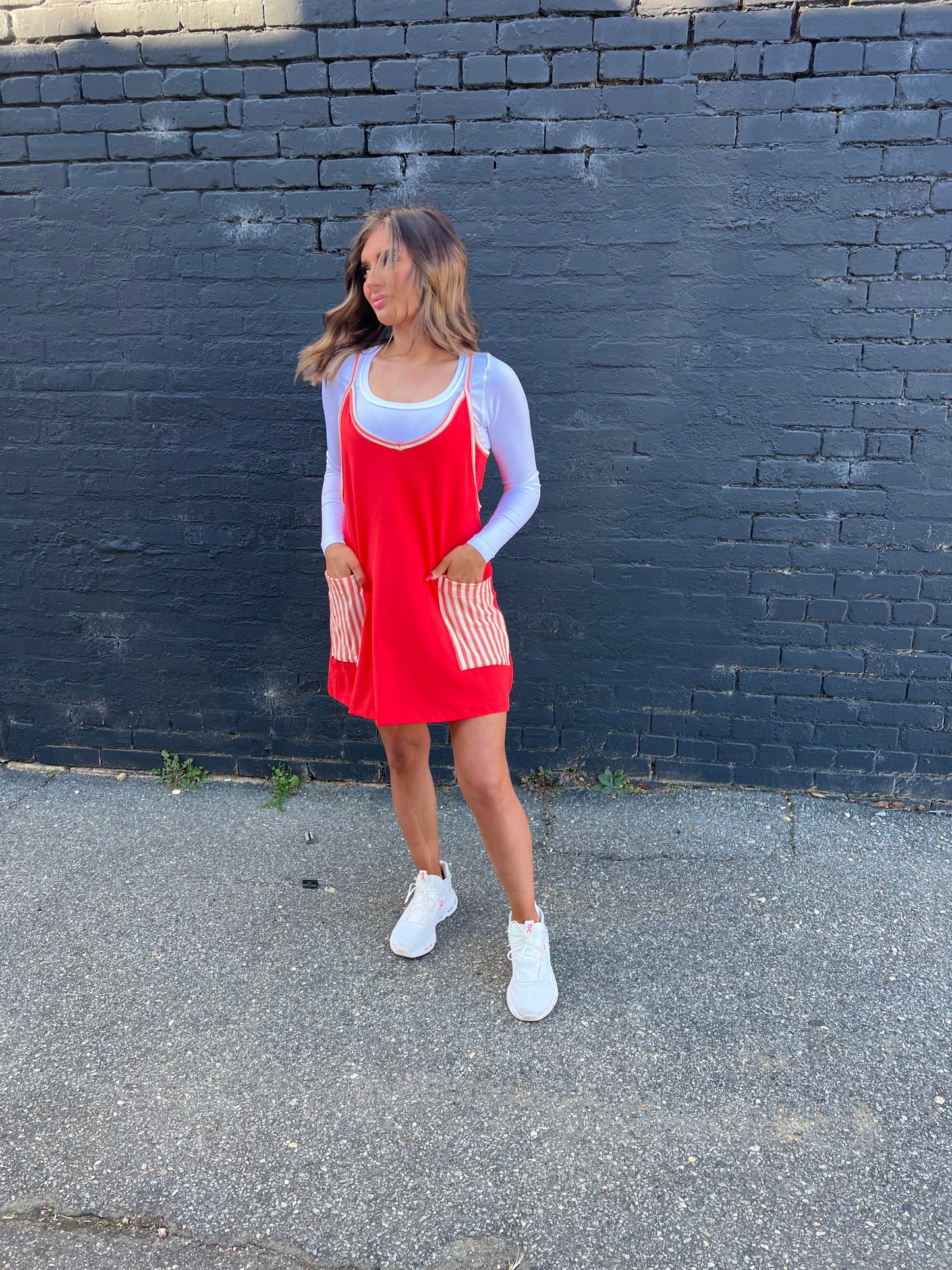 So Simple Red Dress/Romper