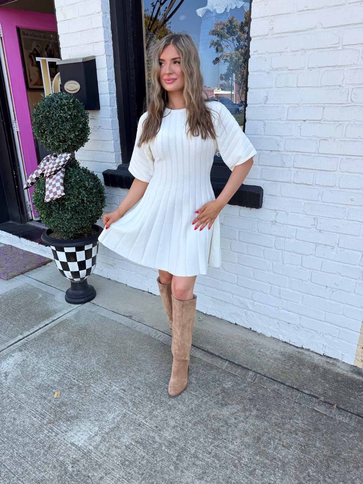 The Cozy Cream Dress