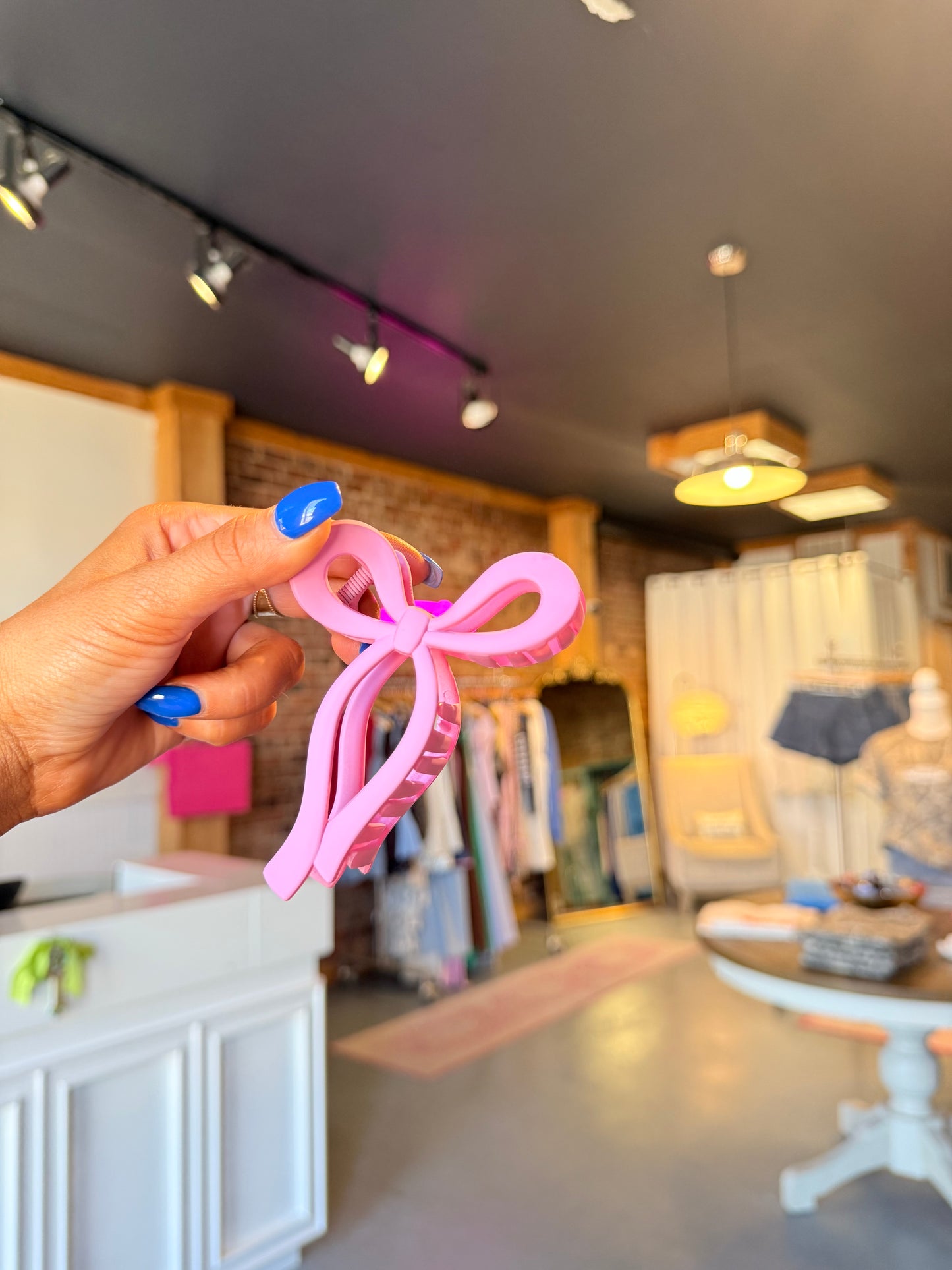 Pink Bow Clawclip