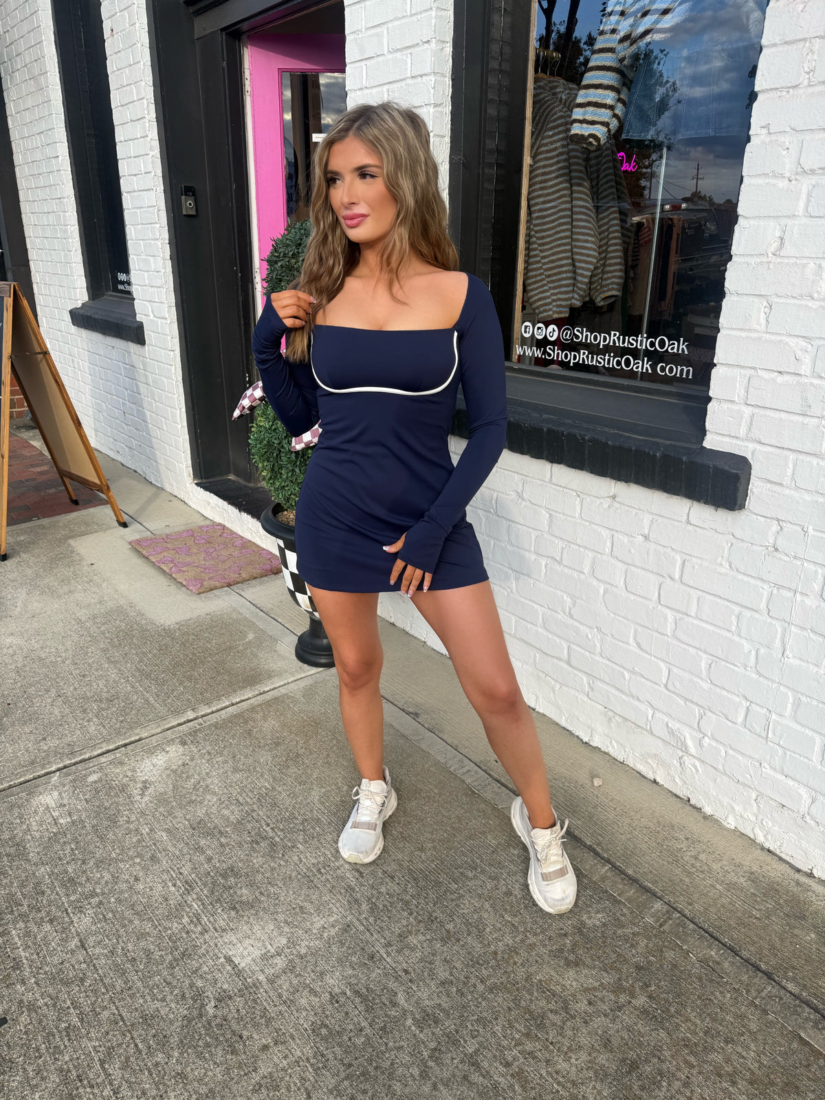 The Navy Sweetheart Romper