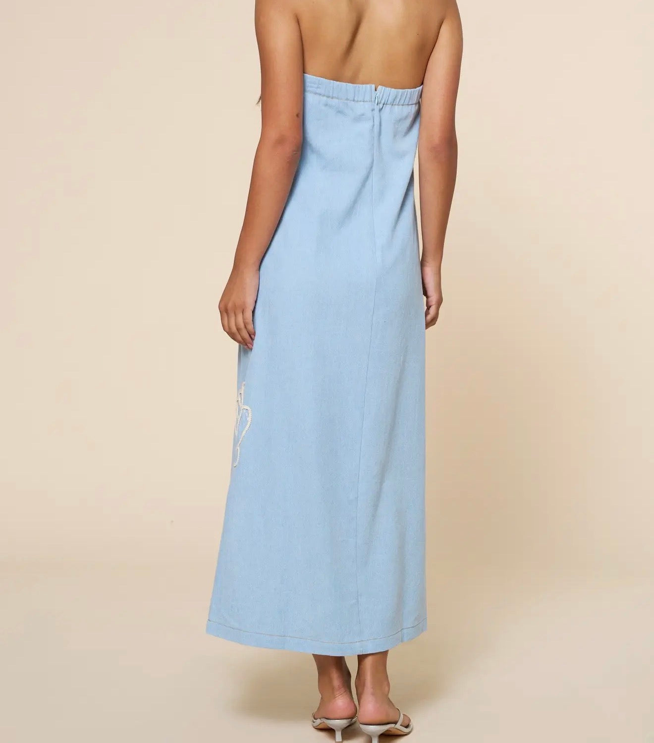 Seashell Embroidered Maxi Dress