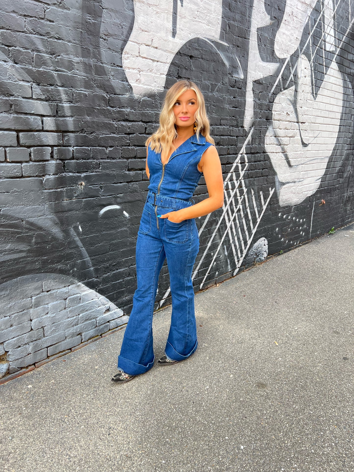 Ready In Denim Jumpsuit