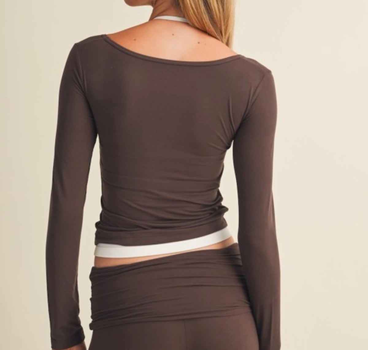 Chocolate Layered Long-Sleeve