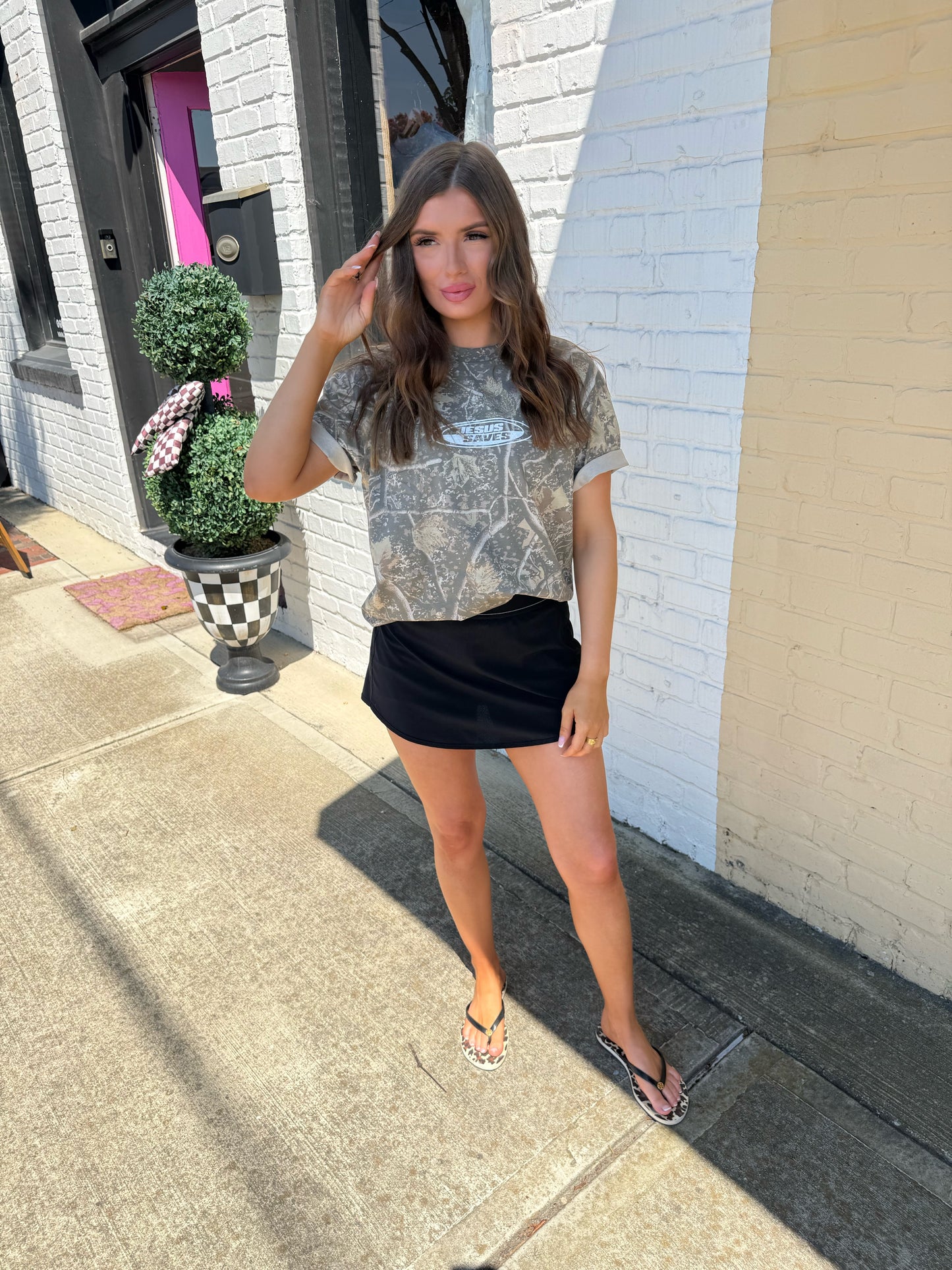 Jesus Saves Camo Tee