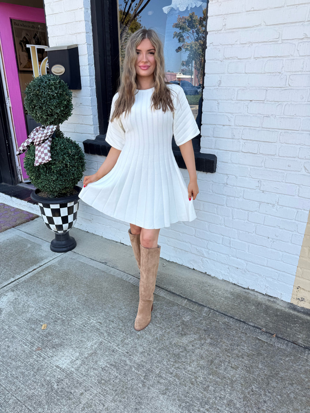 The Cozy Cream Dress