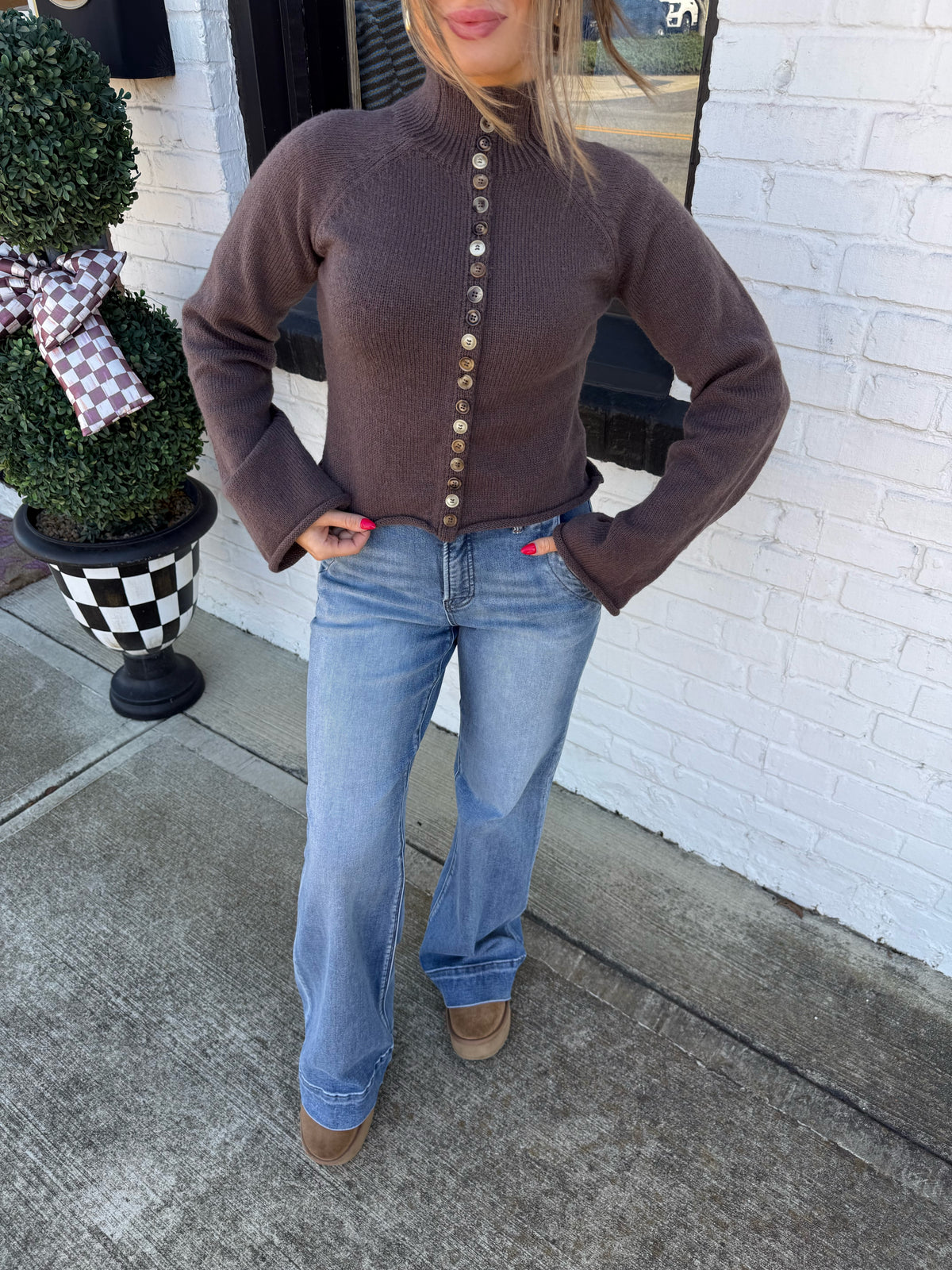 The Brownie Batter Knit Top