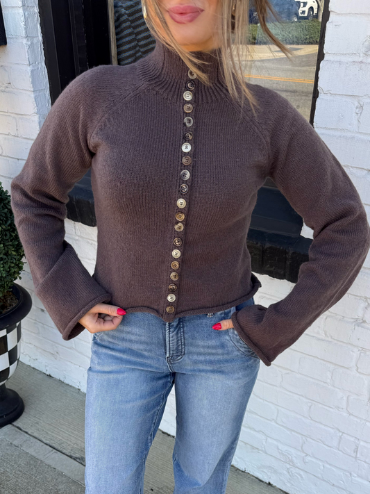 The Brownie Batter Knit Top