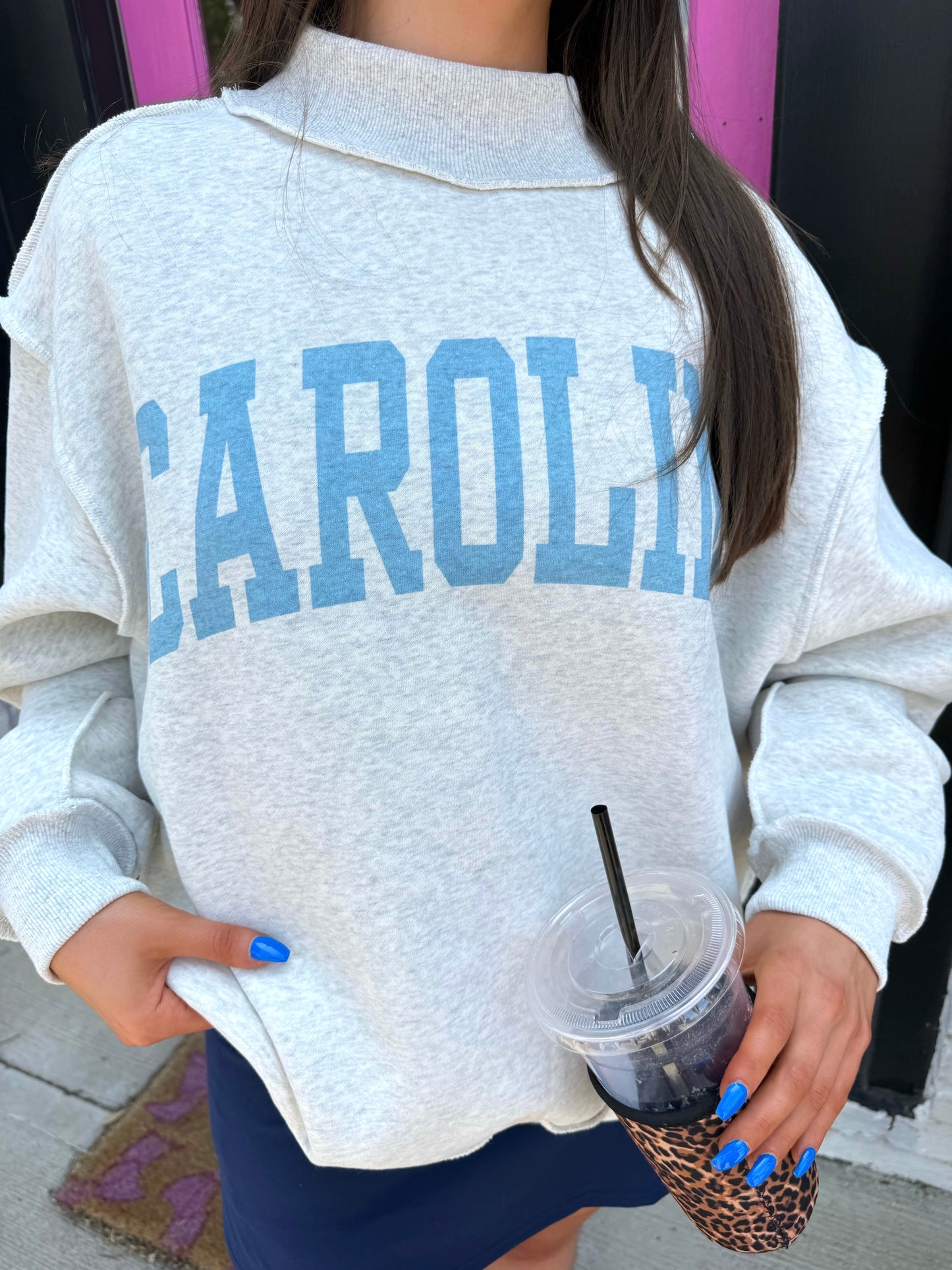 Blue Carolina (NC) Mock Neck