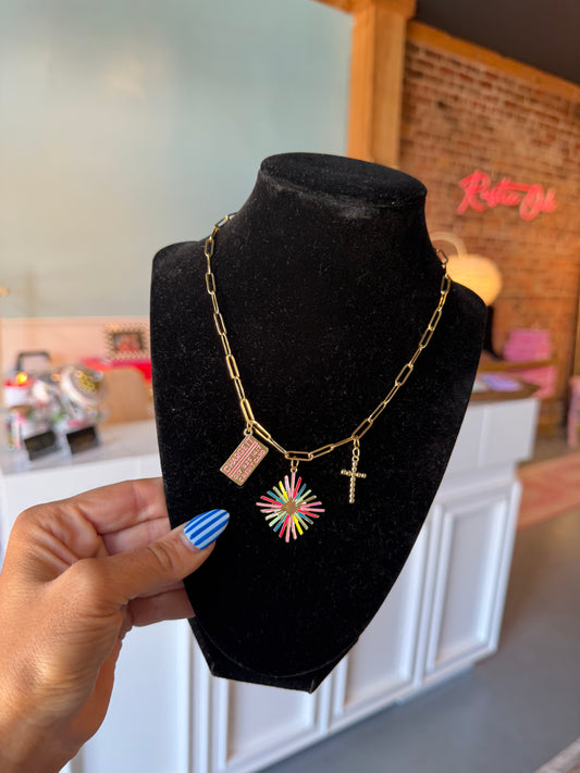 Starburst Charm Necklace