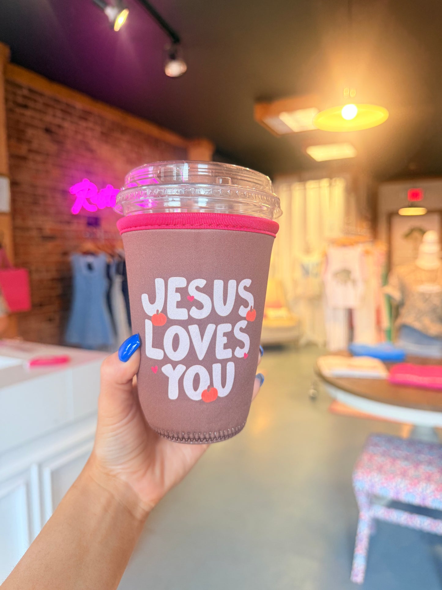 Jesus Loves You Pumpkin Drink Sleeve